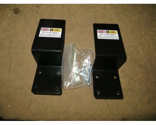 2 STABLE shed garage Door Steel Security BRACKETS with fittings