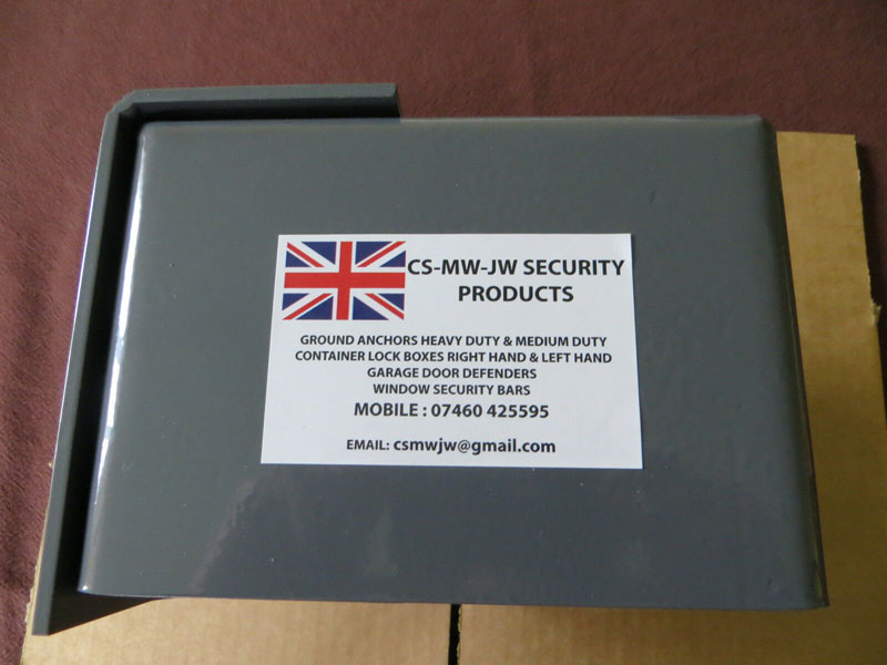 Shipping Container Bolt on Lock Box Right Hand - Includes Padlock